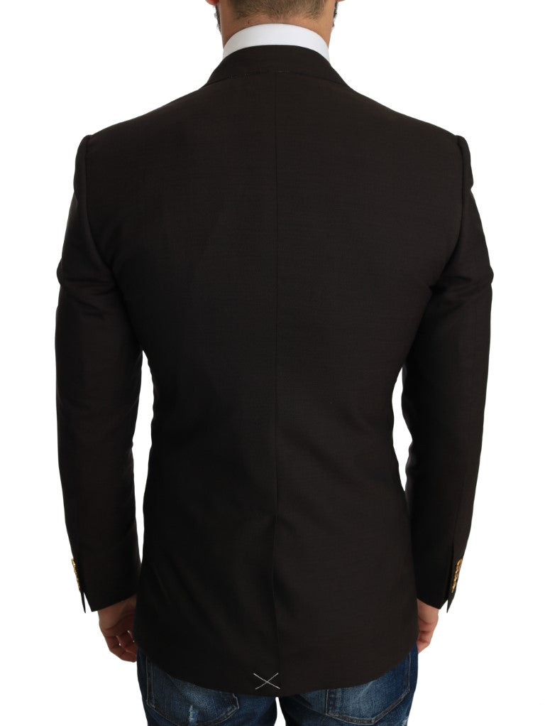 Dolce & Gabbana Brown Wool SICILIA Jacket Coat Blazer Dolce & Gabbana