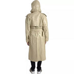 Bottega Veneta Beige Lambskin Leather Trench Coat Jacket - Eljoys Fashion 