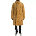 Bottega Veneta Yellow Wool Long Teddy Coat Jacket - Eljoys Fashion 