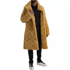 Bottega Veneta Yellow Wool Long Teddy Coat Jacket - Eljoys Fashion 
