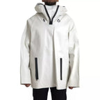 Bottega Veneta White Leather Men Waterproof Jacket Blouson - Eljoys Fashion 