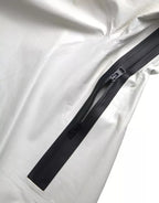 Bottega Veneta White Leather Men Waterproof Jacket Blouson - Eljoys Fashion 