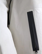 Bottega Veneta White Leather Men Waterproof Jacket Blouson - Eljoys Fashion 