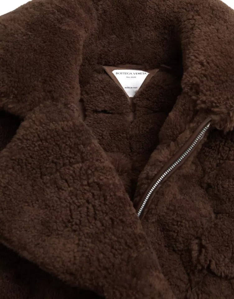 Bottega Veneta Brown Fur Lamb Shearling Coat Jacket Bottega Veneta