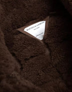 Bottega Veneta Brown Fur Lamb Shearling Coat Jacket - Eljoys Fashion 