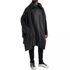 Bottega Veneta Black Leather Hooded Men Trenchcoat Jacket - Eljoys Fashion 