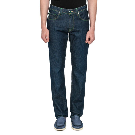 Tramarossa Blue Cotton Jeans & Pant Tramarossa