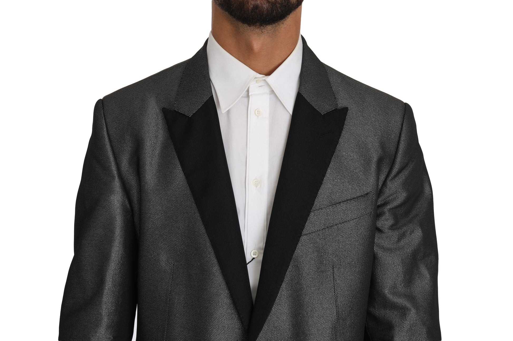 Dolce & Gabbana Gray Patterned MARTINI 2 Piece Suit Dolce & Gabbana
