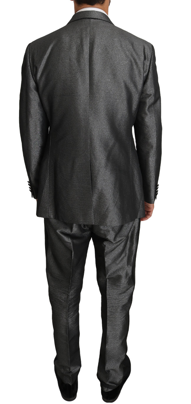 Dolce & Gabbana Gray Patterned MARTINI 2 Piece Suit Dolce & Gabbana