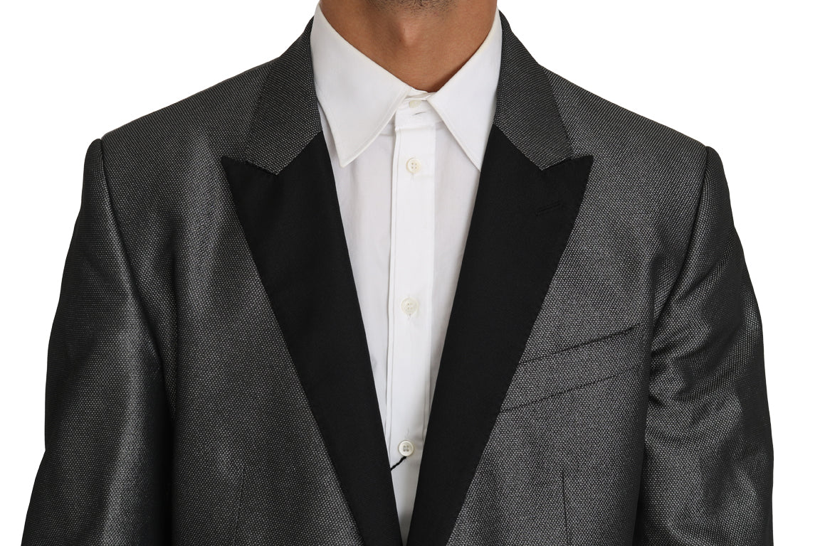 Dolce & Gabbana Gray Patterned MARTINI 2 Piece Suit Dolce & Gabbana