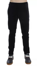 Dolce & Gabbana Black Gray Wool Casual Trousers Stripe Pants - Eljoys Fashion 