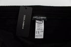 Dolce & Gabbana Black Gray Wool Casual Trousers Stripe Pants - Eljoys Fashion 