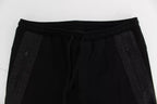 Dolce & Gabbana Black Gray Wool Casual Trousers Stripe Pants - Eljoys Fashion 