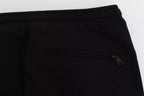 Dolce & Gabbana Black Gray Wool Casual Trousers Stripe Pants - Eljoys Fashion 