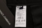 Dolce & Gabbana Black Floral Brocade High Waist Pants - Eljoys Fashion 