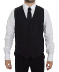 Dolce & Gabbana Black Wool Silk Dress Gilet Jacket Vest - Eljoys Fashion 