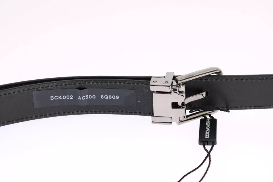 Dolce & Gabbana White Blue Silk Bowtie Leather Belt Gift Box Set Dolce & Gabbana