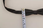 Dolce & Gabbana Gray Pattern Silk Adjustable Neck Bow Tie - Eljoys Fashion 