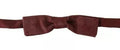 Dolce & Gabbana Bordeaux Silk Floral Faille Adjustable Bow Tie - Eljoys Fashion 