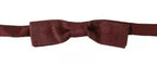Dolce & Gabbana Bordeaux Silk Floral Faille Adjustable Bow Tie - Eljoys Fashion 