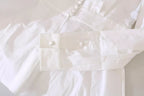 Dolce & Gabbana Black White Decorative Buttons Tops Shirt Blouse - Eljoys Fashion 