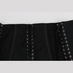 Dolce & Gabbana Black Stretch Corset Waist Strap Belt