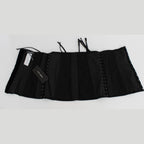 Dolce & Gabbana Black Stretch Corset Waist Strap Belt
