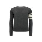 Thom Browne Gray Wool Oves Aries Sweatshirt Thom Browne