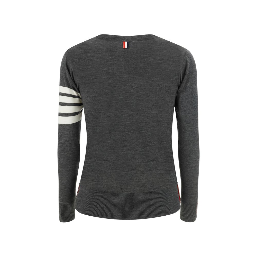 Thom Browne Gray Wool Oves Aries Sweatshirt Thom Browne