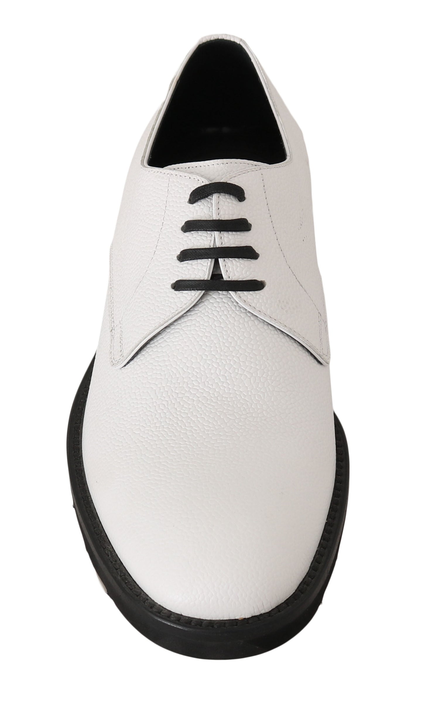 Dolce & Gabbana White Leather Derby Dress Formal Shoes Dolce & Gabbana