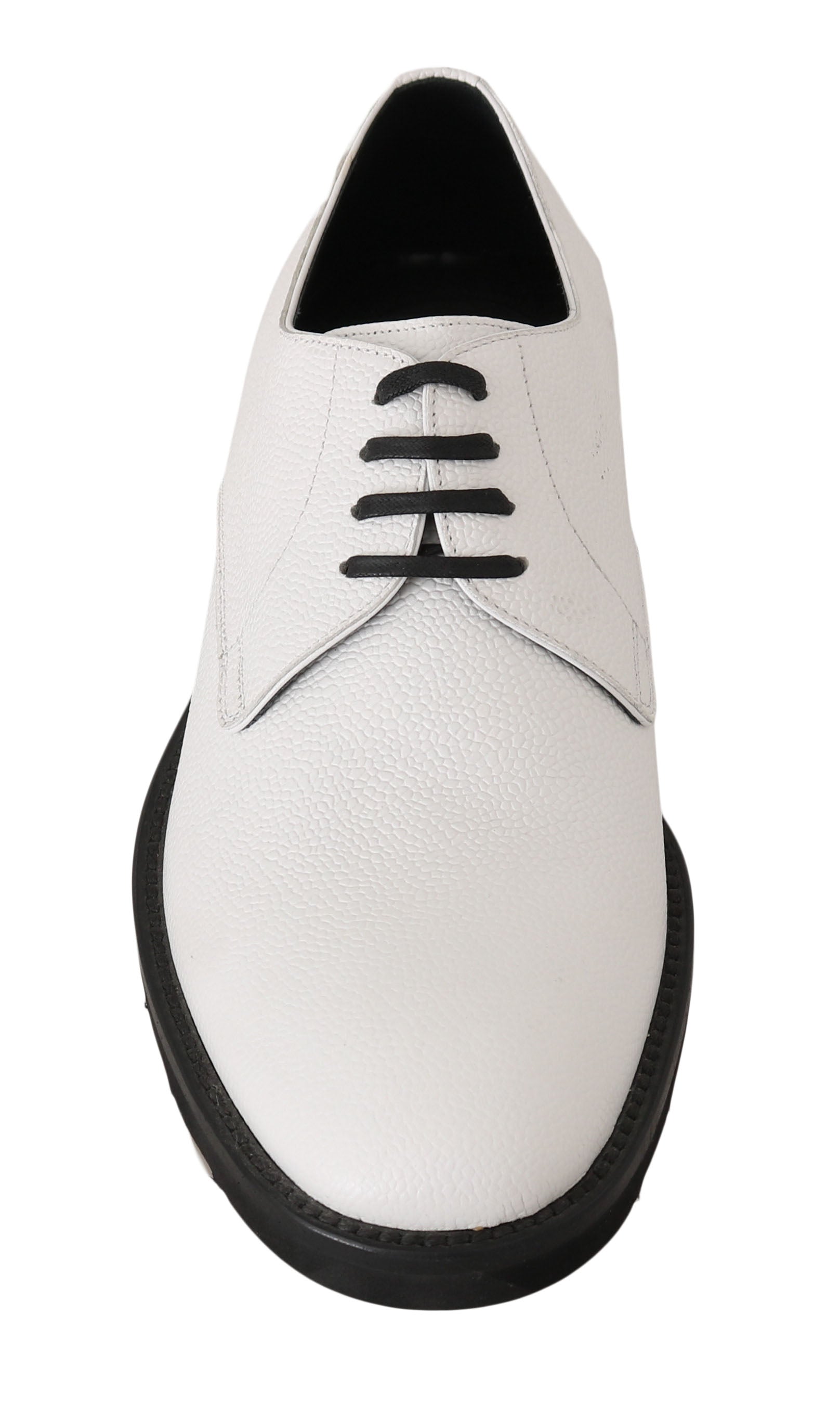 Dolce & Gabbana White Leather Derby Dress Formal Shoes Dolce & Gabbana