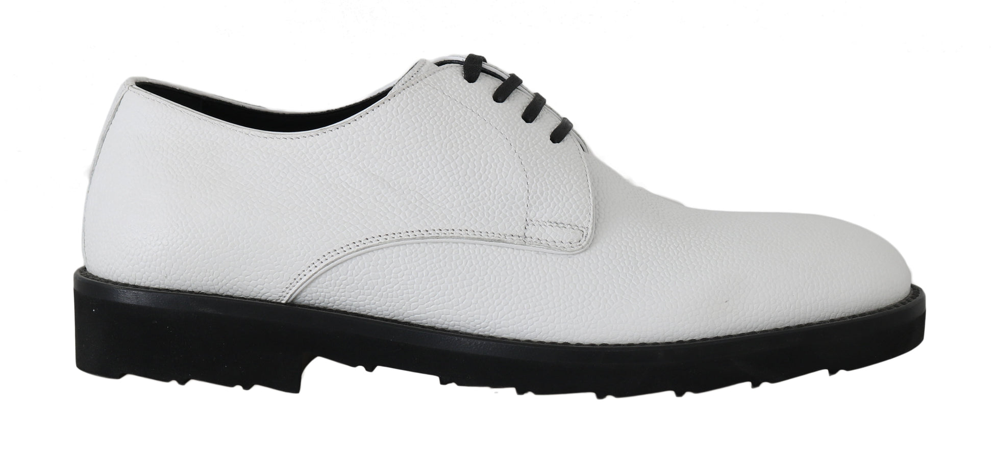 Dolce & Gabbana White Leather Derby Dress Formal Shoes Dolce & Gabbana