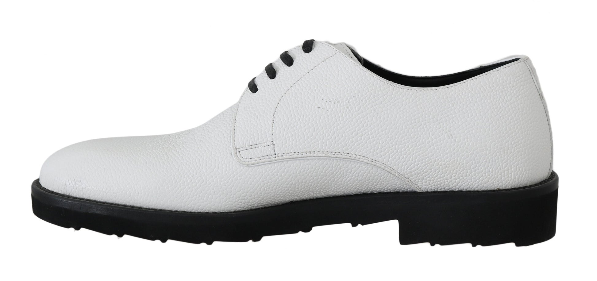Dolce & Gabbana White Leather Derby Dress Formal Shoes Dolce & Gabbana