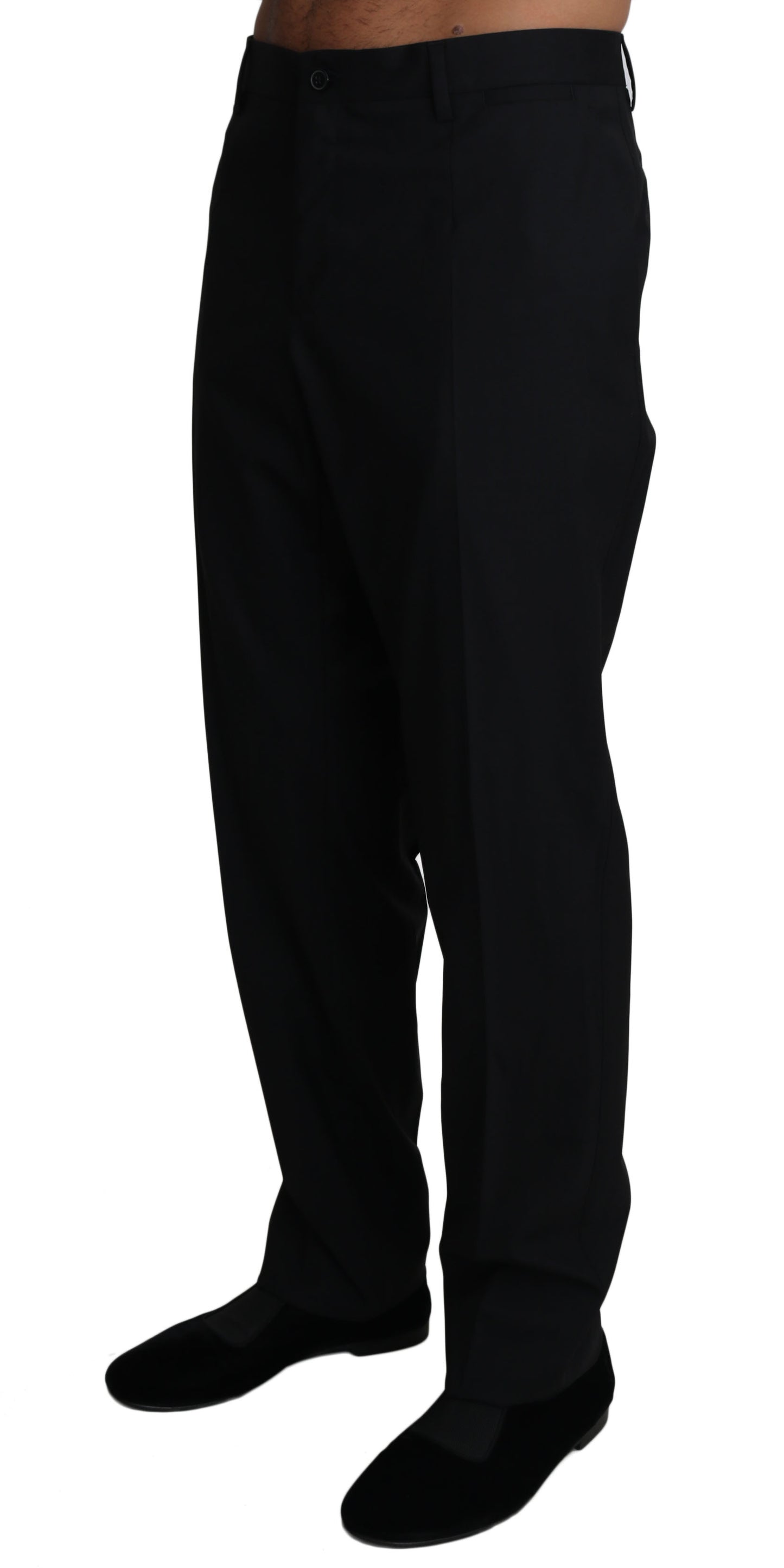 Dolce & Gabbana Black Wool Stretch Dress Trousers Pants Dolce & Gabbana