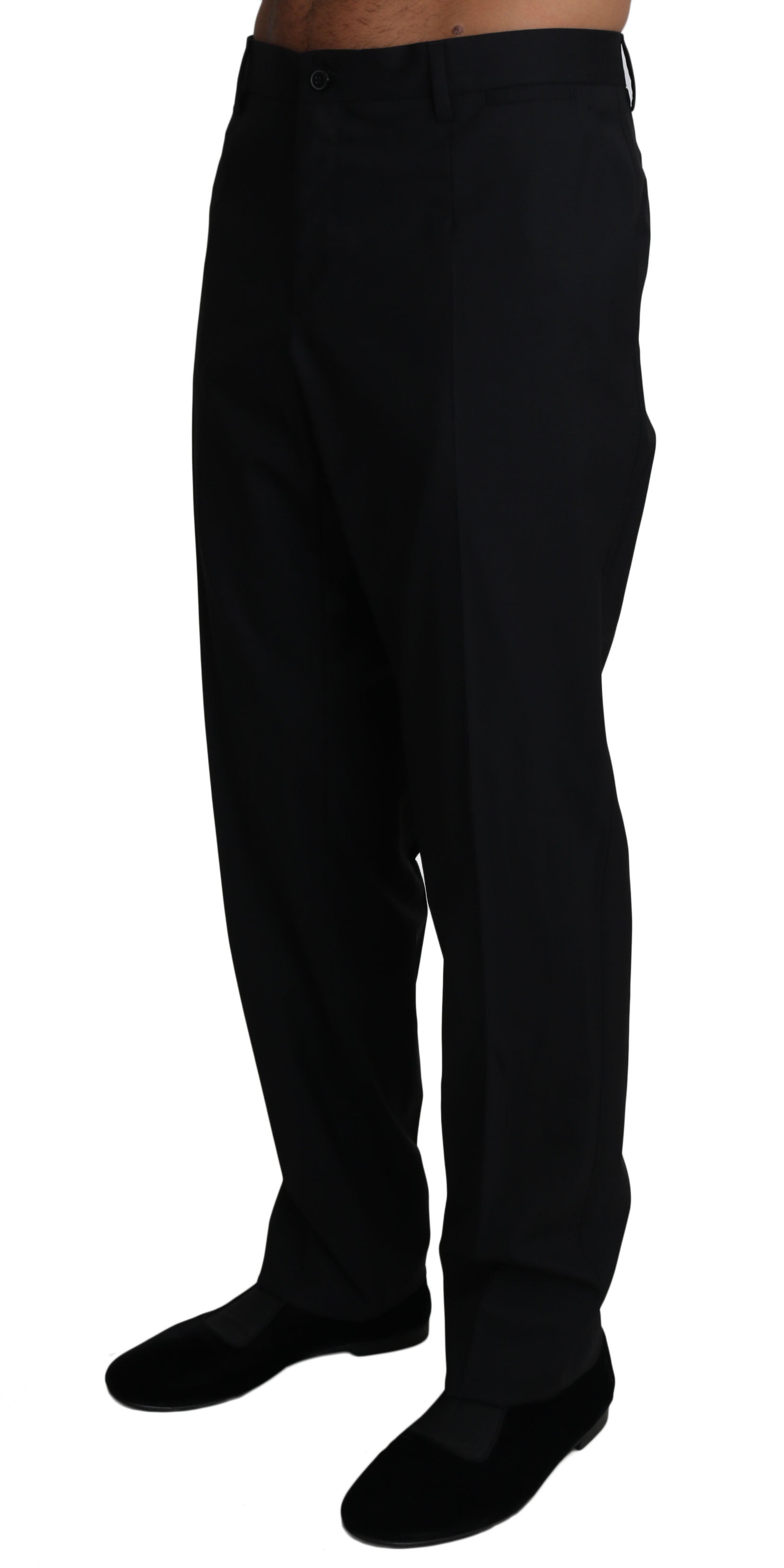 Dolce & Gabbana Black Wool Stretch Dress Trousers Pants Dolce & Gabbana