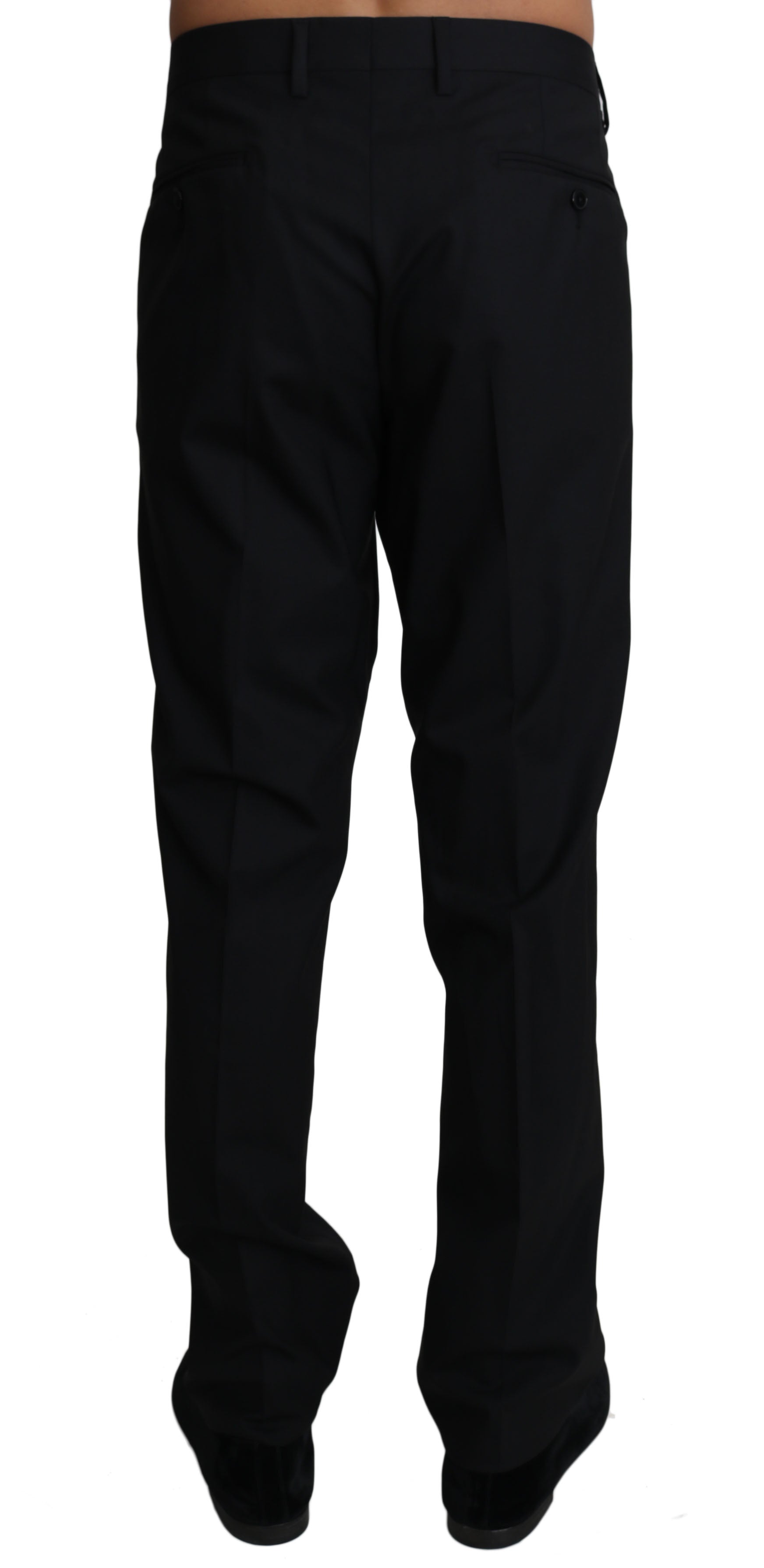 Dolce & Gabbana Black Wool Stretch Dress Trousers Pants Dolce & Gabbana