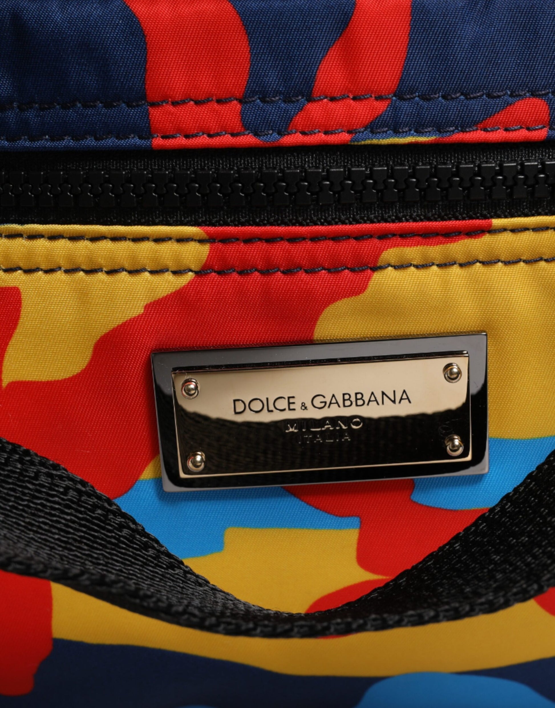 Dolce & Gabbana Multicolor Camouflage Nylon Shopping Tote Bag Dolce & Gabbana