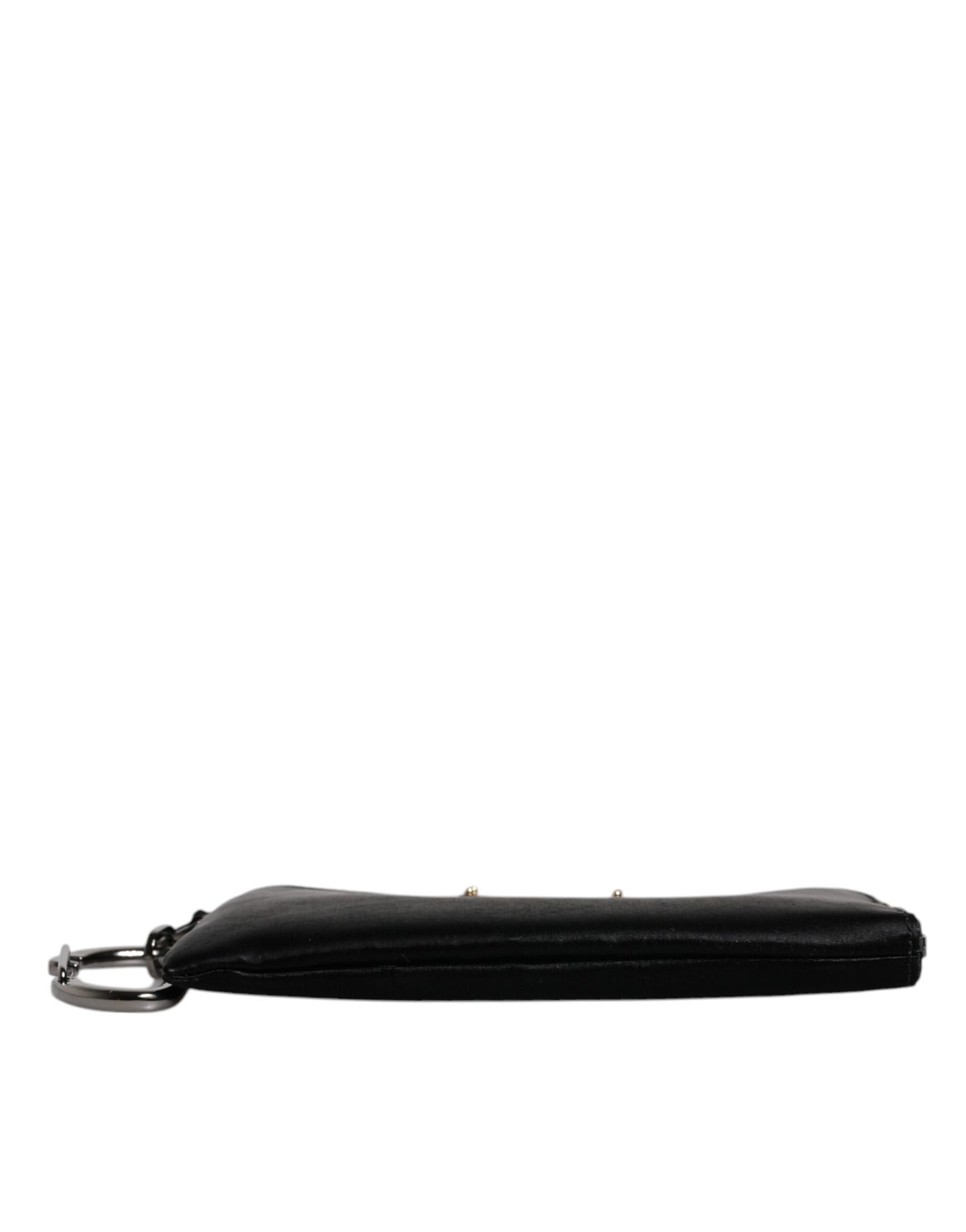 Dolce & Gabbana Black Nylon Logo Plaque Keyring Pouch Clutch Bag Dolce & Gabbana