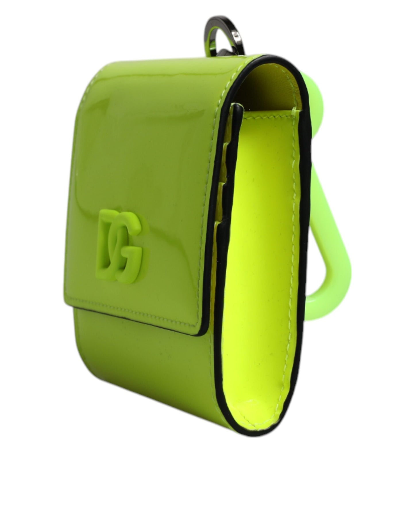 Dolce & Gabbana Yellow Green Bifold DG Logo Neck Strap Cardholder Wallet Dolce & Gabbana