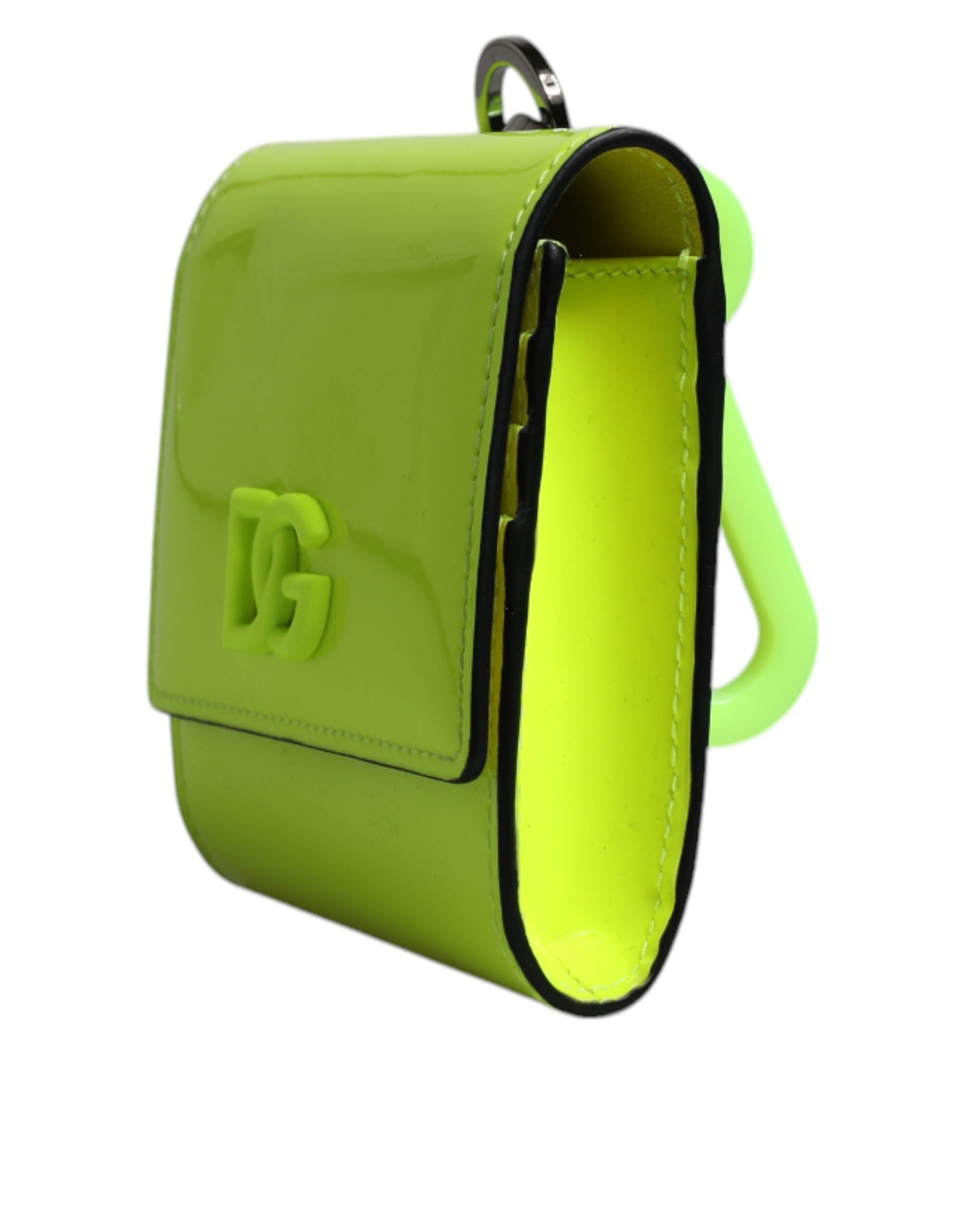Dolce & Gabbana Yellow Green Bifold DG Logo Neck Strap Cardholder Wallet Dolce & Gabbana