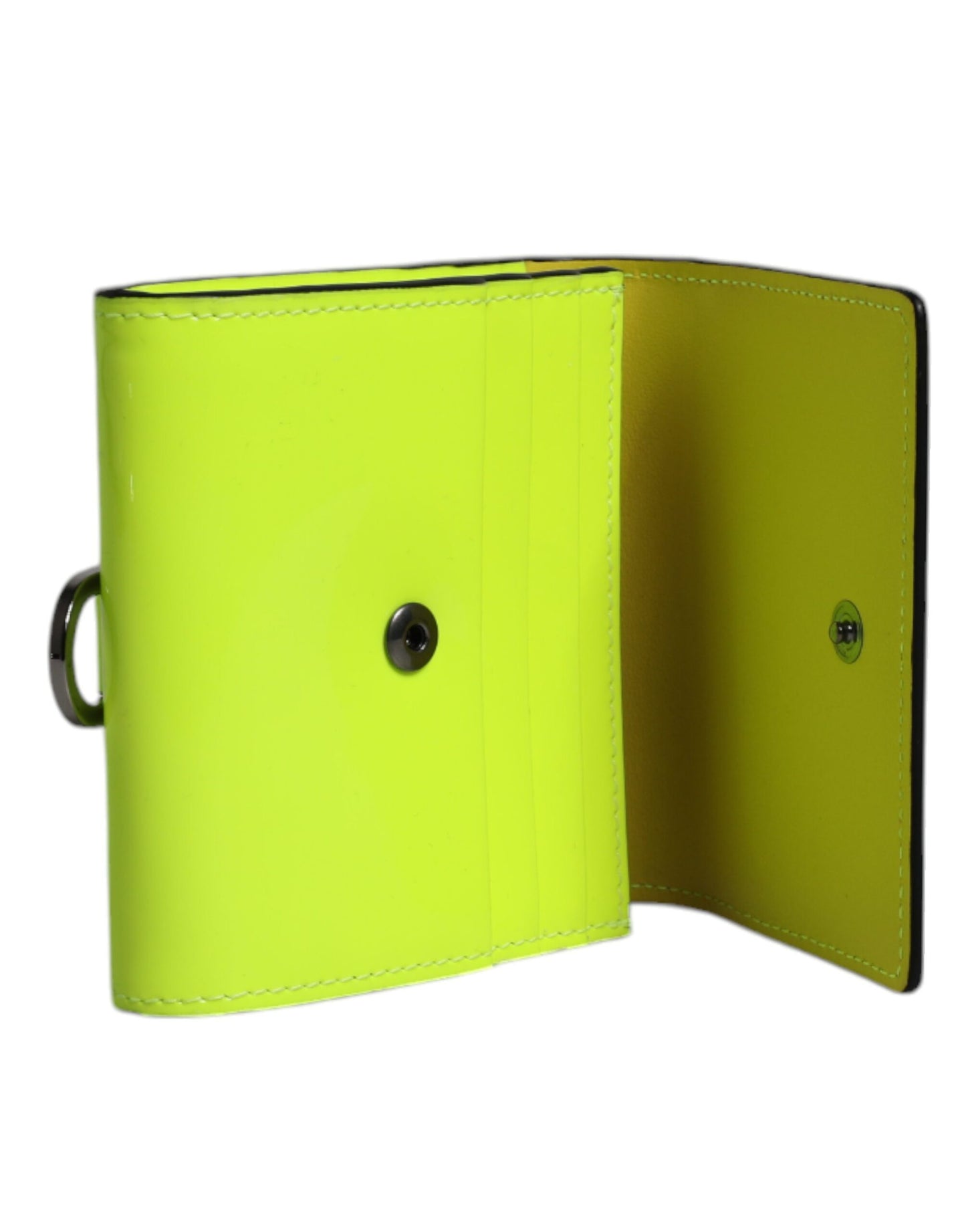 Dolce & Gabbana Yellow Green Bifold DG Logo Neck Strap Cardholder Wallet Dolce & Gabbana