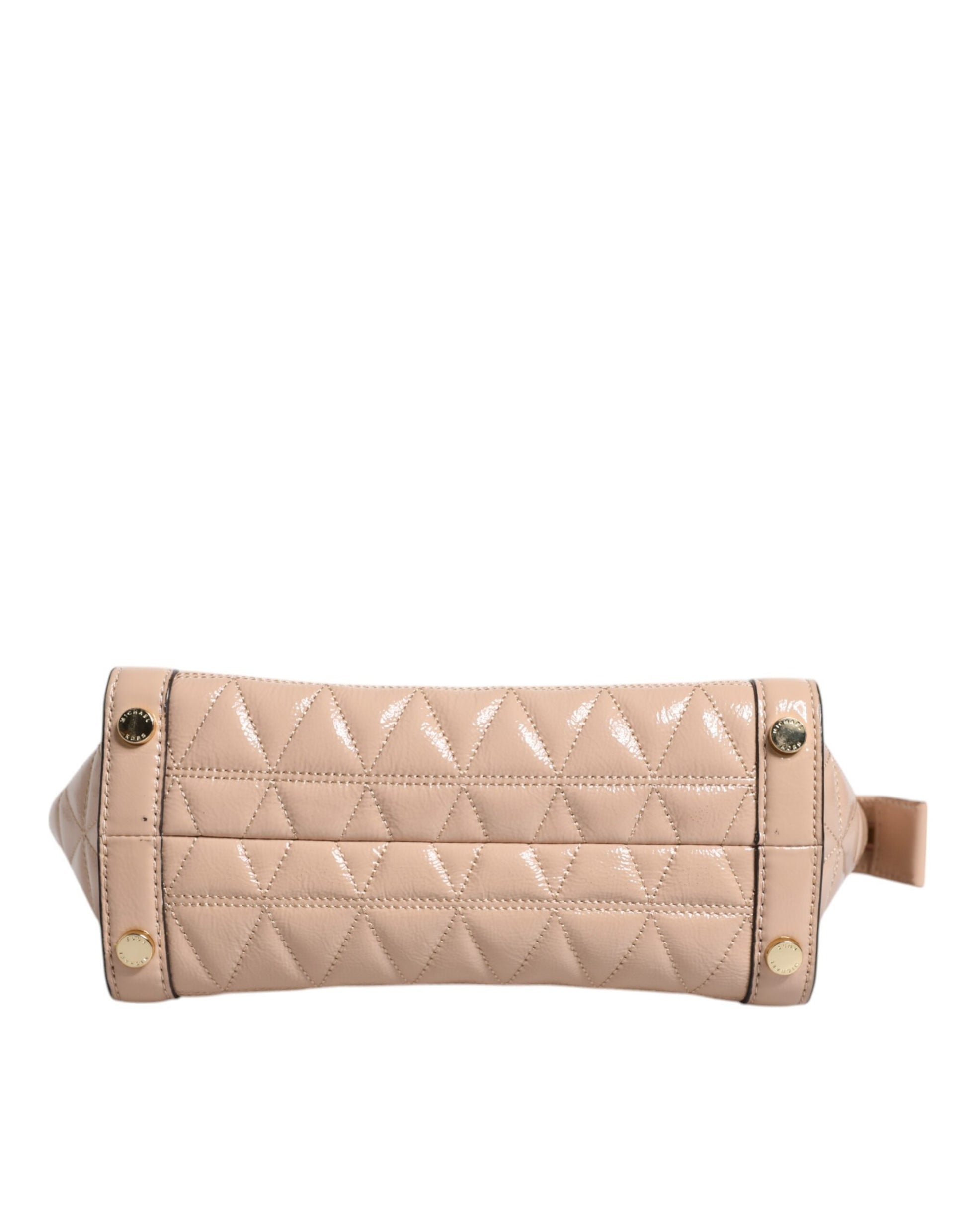 Michael Kors Peach Quilted Leather Logo Crossbody VIVIANNE Messenger Bag Michael Kors