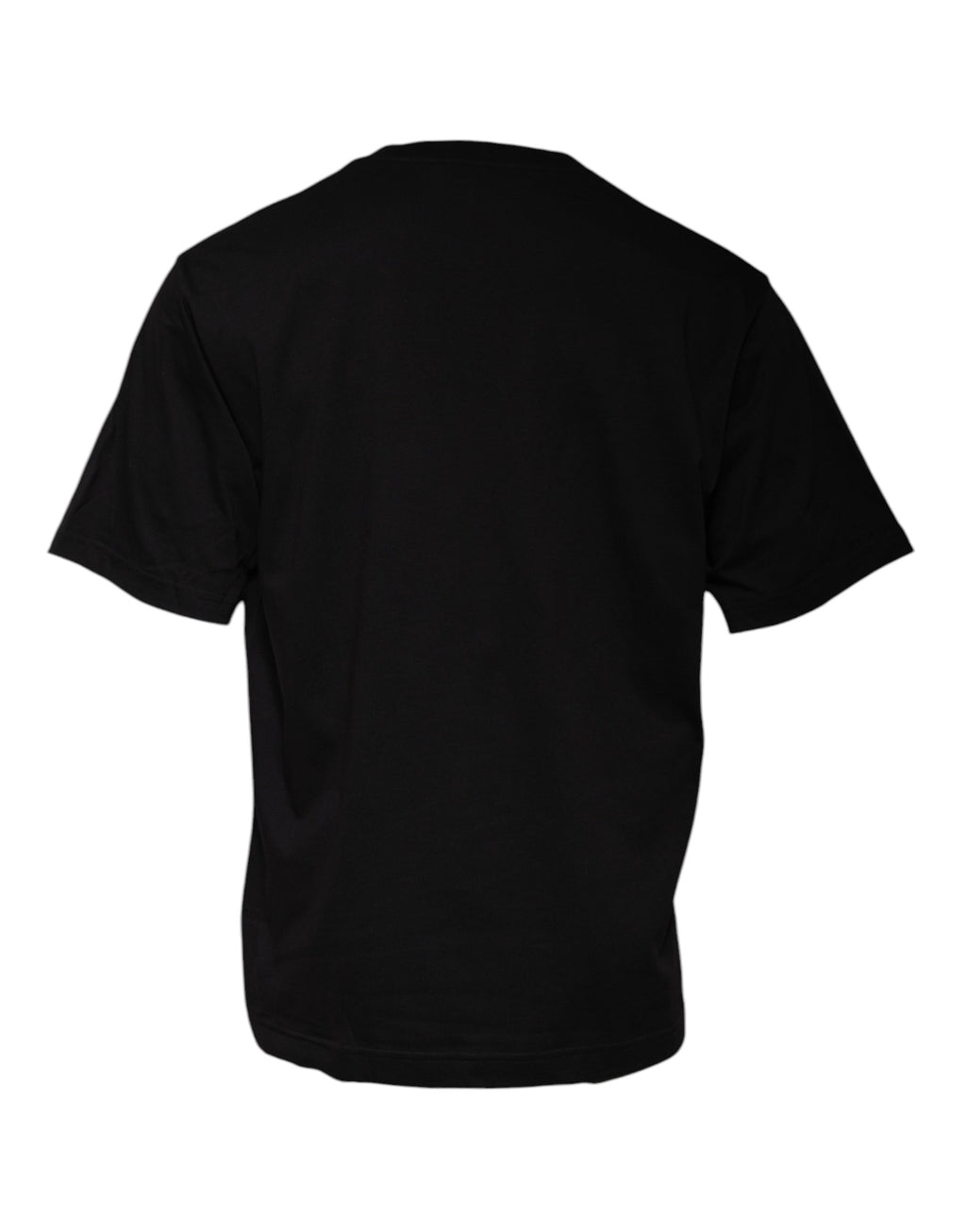 Dolce & Gabbana Black Logo Print Cotton Crew Neck T-shirt - Eljoys Fashion 