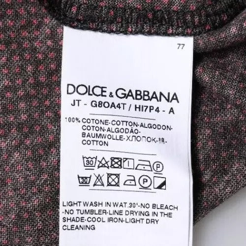 Dolce & Gabbana Red Leopard Cotton Short Sleeves T-shirt Dolce & Gabbana