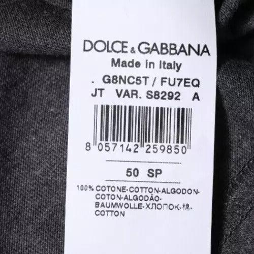 Dolce & Gabbana Dark Gray Crew Neck Short Sleeves T-shirt Dolce & Gabbana