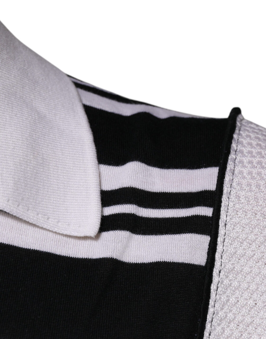 Dolce & Gabbana Black White Stripes Collared Polo T-shirt - Eljoys Fashion 
