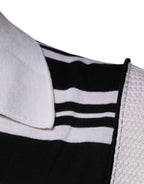 Dolce & Gabbana Black White Stripes Collared Polo T-shirt - Eljoys Fashion 