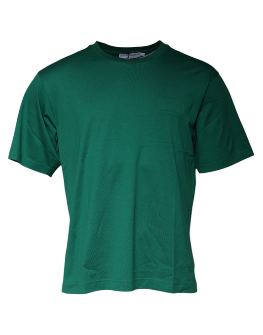 Dolce & Gabbana Green Logo Crew Neck Short Sleeves T-shirt Dolce & Gabbana