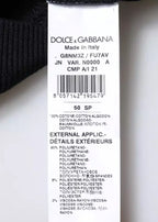 Dolce & Gabbana Black Cotton Sleeveless Round Neck Tank T-shirt - Eljoys Fashion 