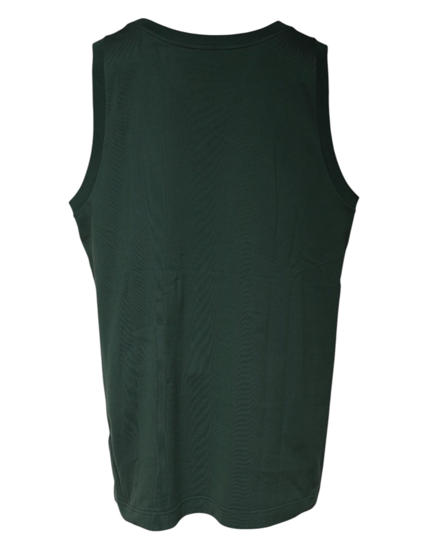 Dolce & Gabbana Green DG Sleeveless Round Neck Tank T-shirt Dolce & Gabbana